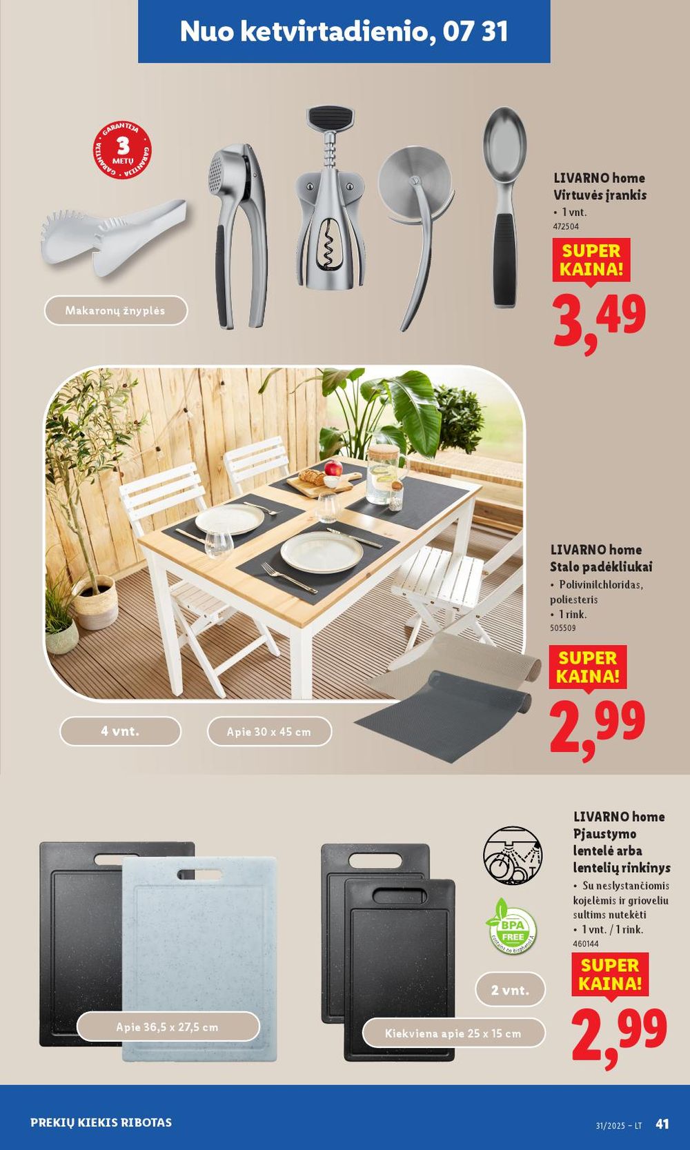 lidl - LIDL - Ne maisto prekių pasiūlymai (2025 07 28 - 2025 08 03) - page: 41