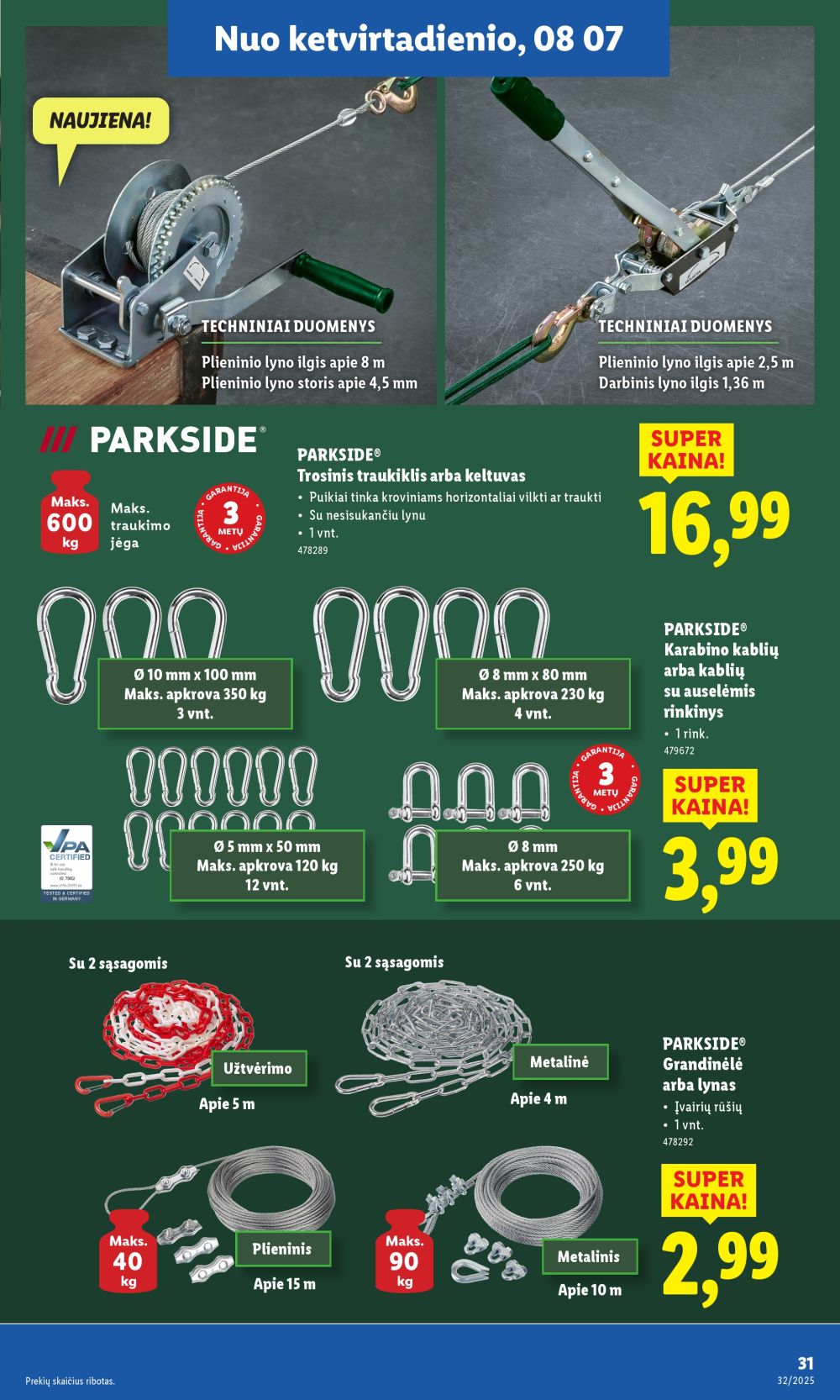 lidl - LIDL - Ne maisto prekių pasiūlymai (2025 08 04 - 2025 08 10) - page: 31