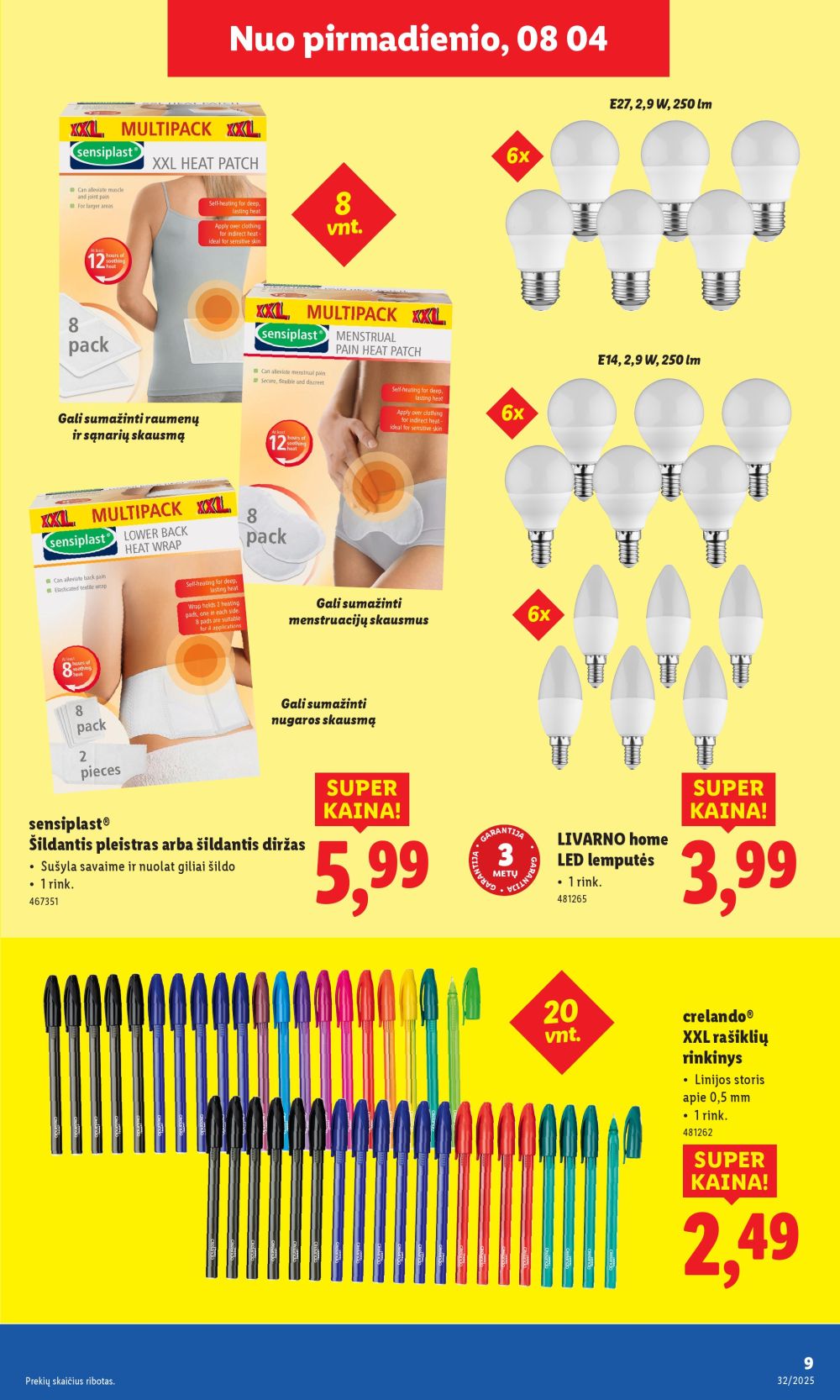 lidl - LIDL - Ne maisto prekių pasiūlymai (2025 08 04 - 2025 08 10) - page: 9
