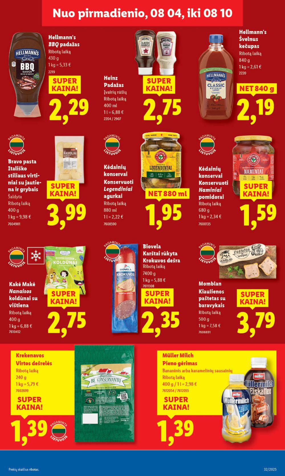 lidl - LIDL - Maisto prekių pasiūlymai (2025 08 04 - 2025 08 10) - page: 29