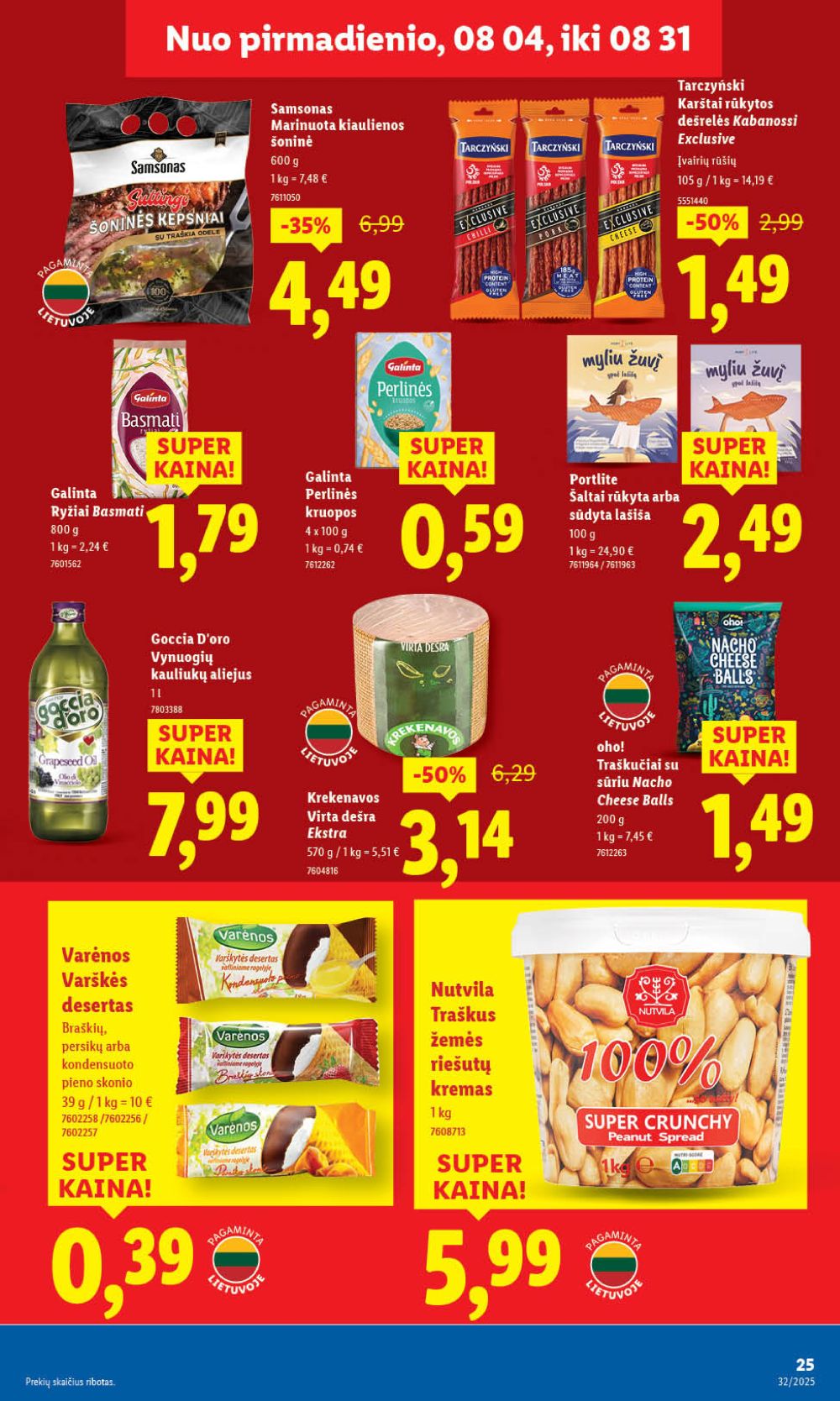 lidl - LIDL - Maisto prekių pasiūlymai (2025 08 07 - 2025 08 10) - page: 35