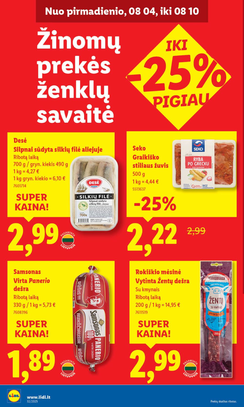 lidl - LIDL - Maisto prekių pasiūlymai (2025 08 07 - 2025 08 10) - page: 38