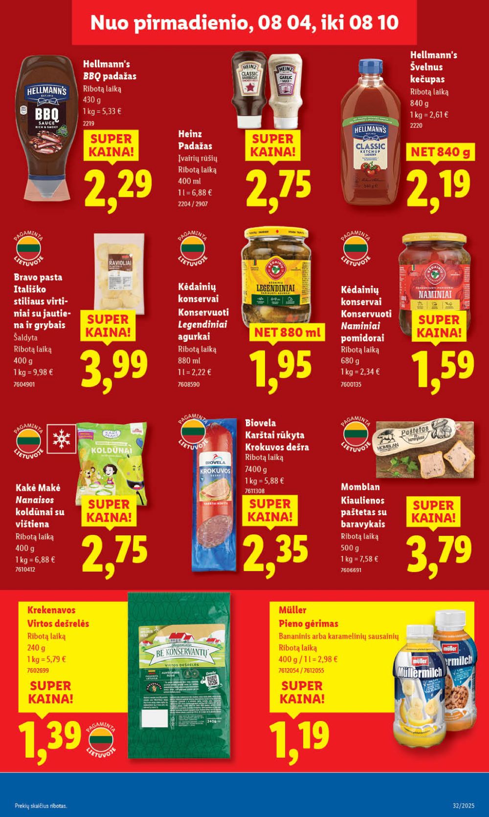 lidl - LIDL - Maisto prekių pasiūlymai (2025 08 07 - 2025 08 10) - page: 39