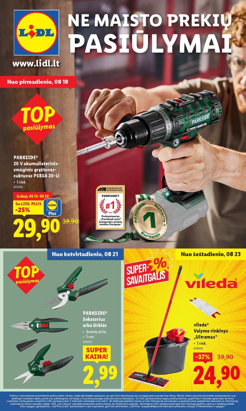 lidl - LIDL - Ne maisto prekių pasiūlymai (2025 08 18 - 2025 08 24)