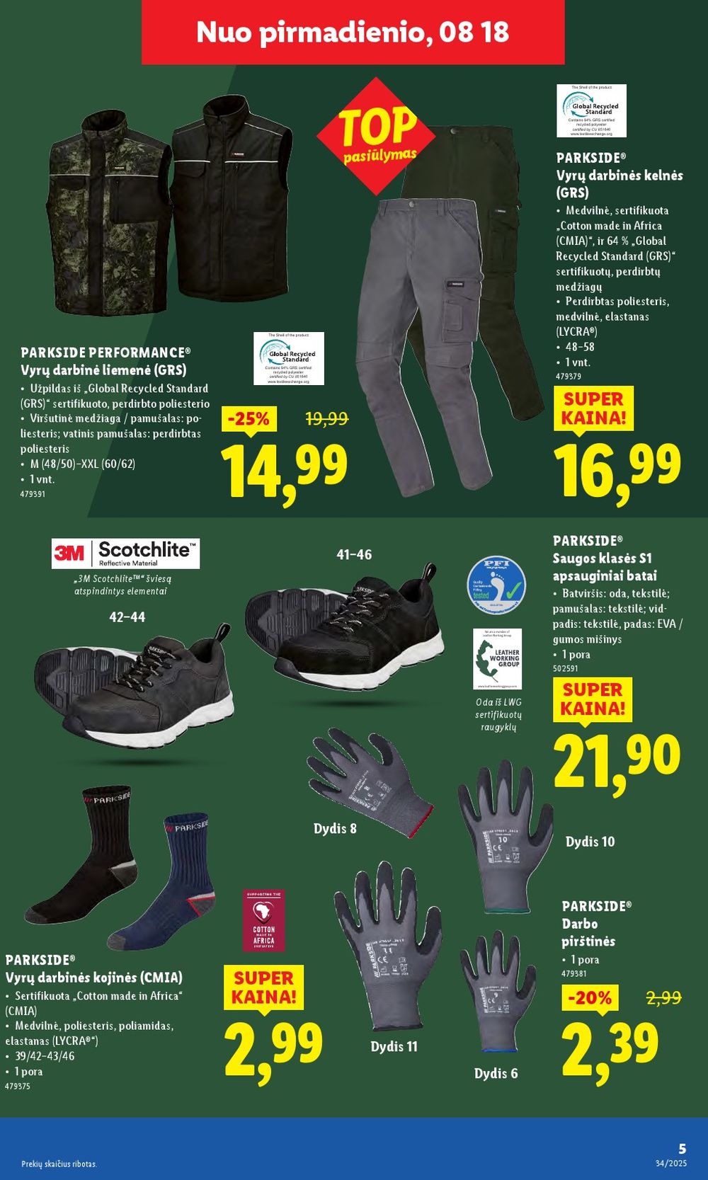 lidl - LIDL - Ne maisto prekių pasiūlymai (2025 08 18 - 2025 08 24) - page: 5