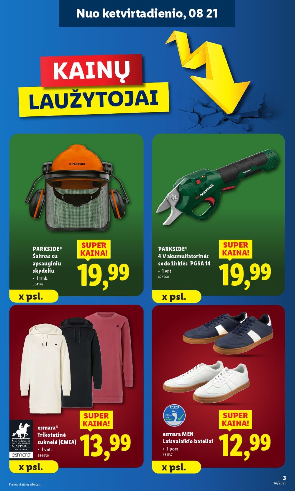 lidl - LIDL - Ne maisto prekių pasiūlymai (2025 08 18 - 2025 08 24) - page: 3