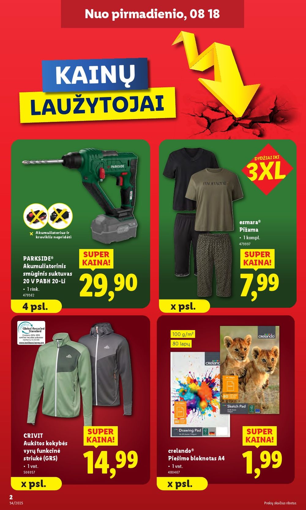 lidl - LIDL - Ne maisto prekių pasiūlymai (2025 08 18 - 2025 08 24) - page: 2