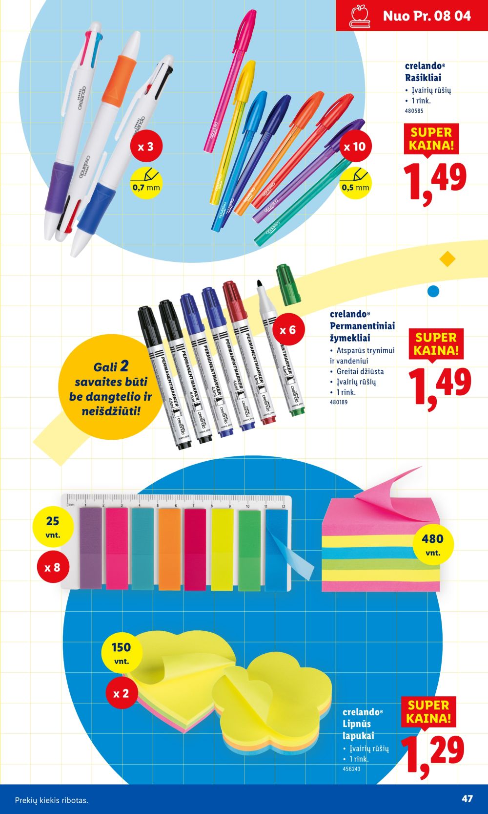 lidl - LIDL - Mokyklinių prekių katalogas (2025 08 21 - ) - page: 47 lidl - LIDL - Mokyklinių prekių katalogas (2025 08 21 - ) - page: 47