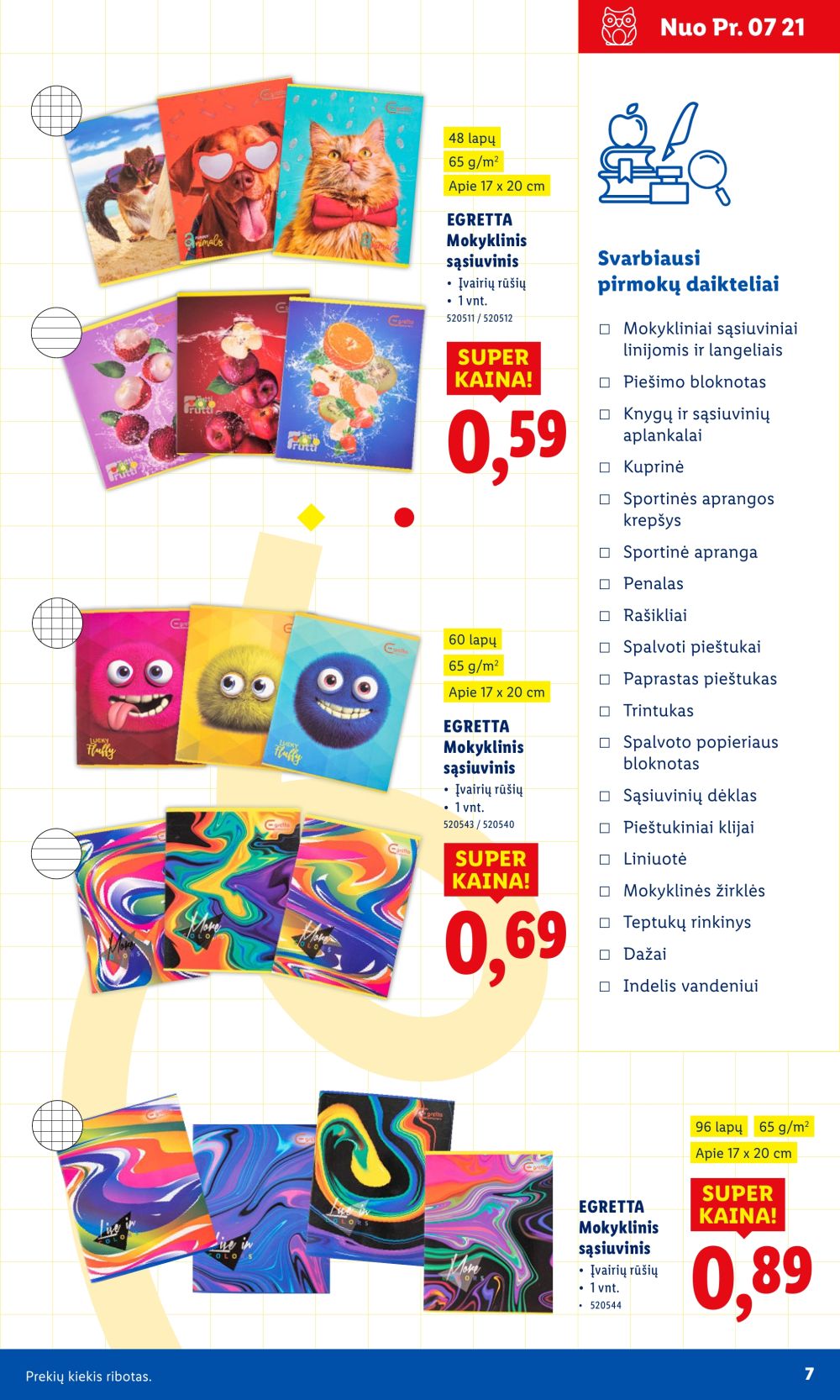lidl - LIDL - Mokyklinių prekių katalogas (2025 08 21 - ) - page: 7 lidl - LIDL - Mokyklinių prekių katalogas (2025 08 21 - ) - page: 7