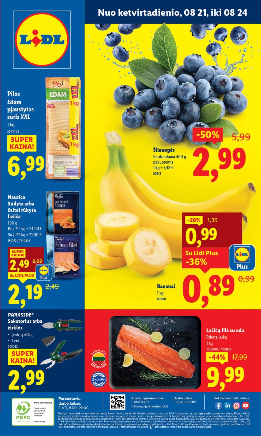 lidl - LIDL - Maisto prekių pasiūlymai (2025 08 21 - 2025 08 24)