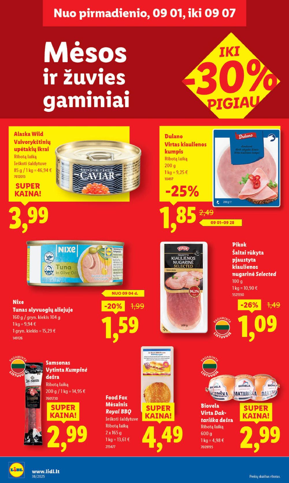 lidl - LIDL - Maisto prekių pasiūlymai (2025 09 04 - 2025 09 07) - page: 40