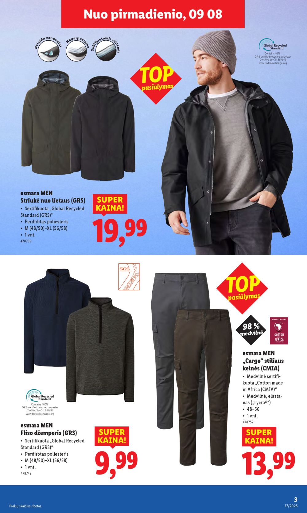 lidl - LIDL - Ne maisto prekių pasiūlymai (2025 09 08 - 2025 09 14) - page: 3