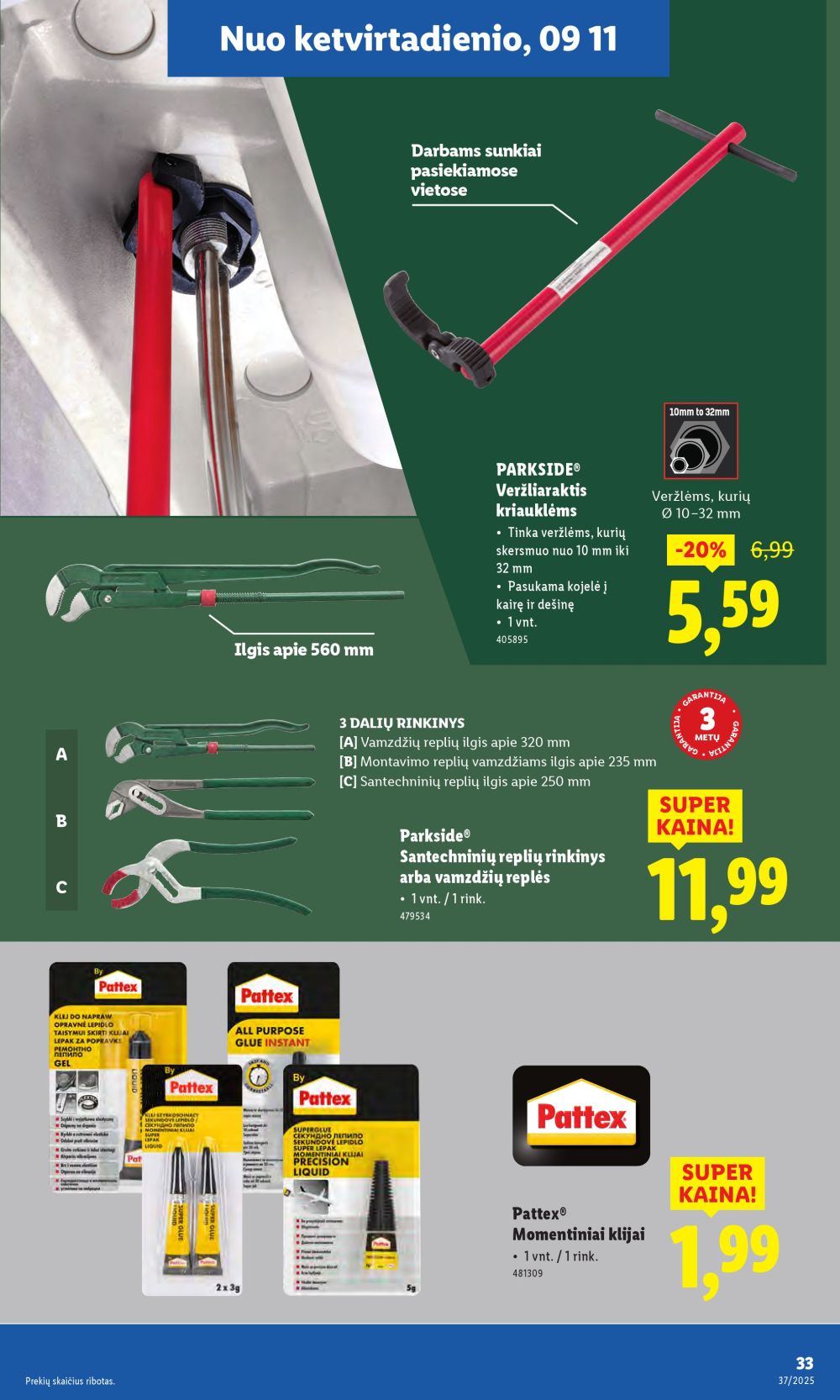 lidl - LIDL - Ne maisto prekių pasiūlymai (2025 09 08 - 2025 09 14) - page: 33