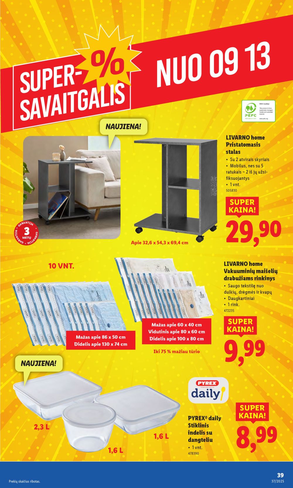 lidl - LIDL - Ne maisto prekių pasiūlymai (2025 09 08 - 2025 09 14) - page: 39