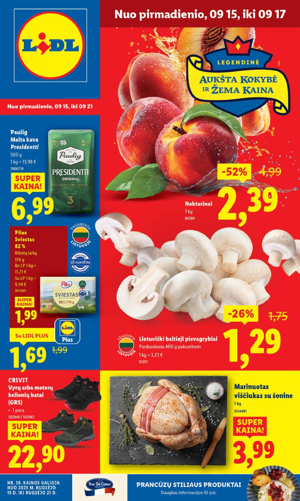 lidl - LIDL - Maisto prekių pasiūlymai (2025 09 15 - 2025 09 21)