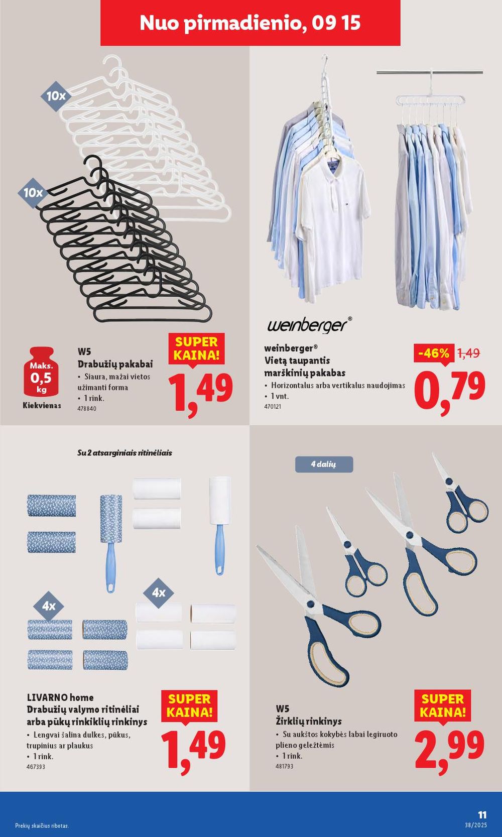lidl - LIDL - Ne maisto prekių pasiūlymai (2025 09 15 - 2025 09 21) - page: 11