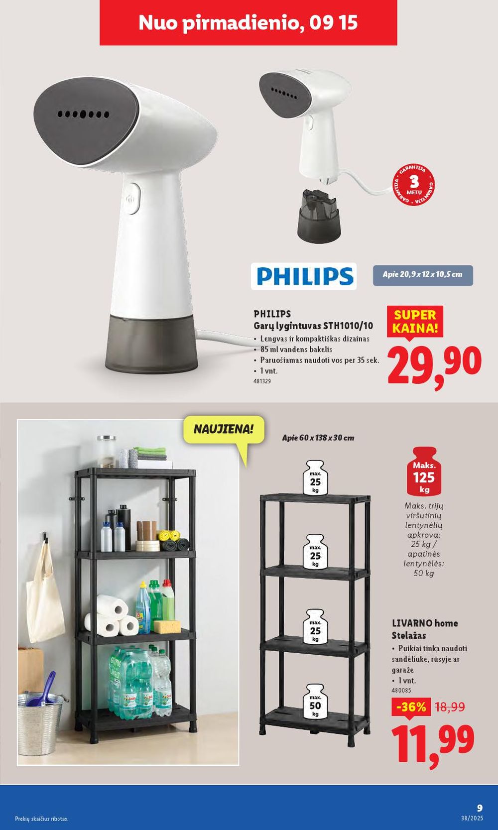lidl - LIDL - Ne maisto prekių pasiūlymai (2025 09 15 - 2025 09 21) - page: 9