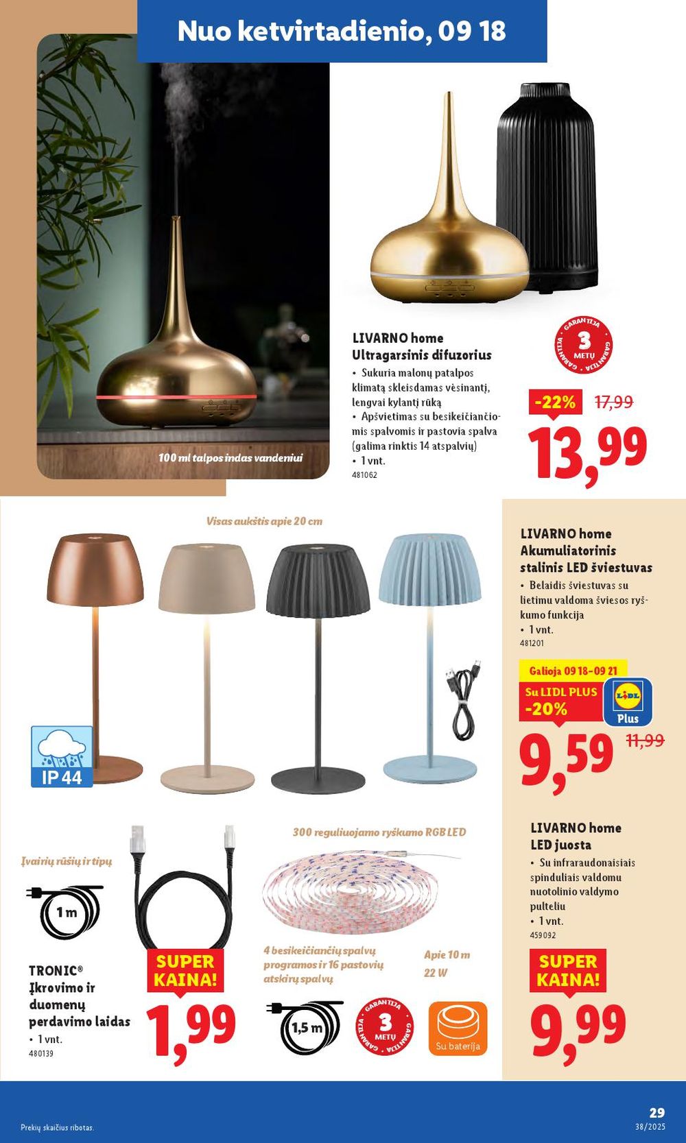 lidl - LIDL - Ne maisto prekių pasiūlymai (2025 09 15 - 2025 09 21) - page: 29