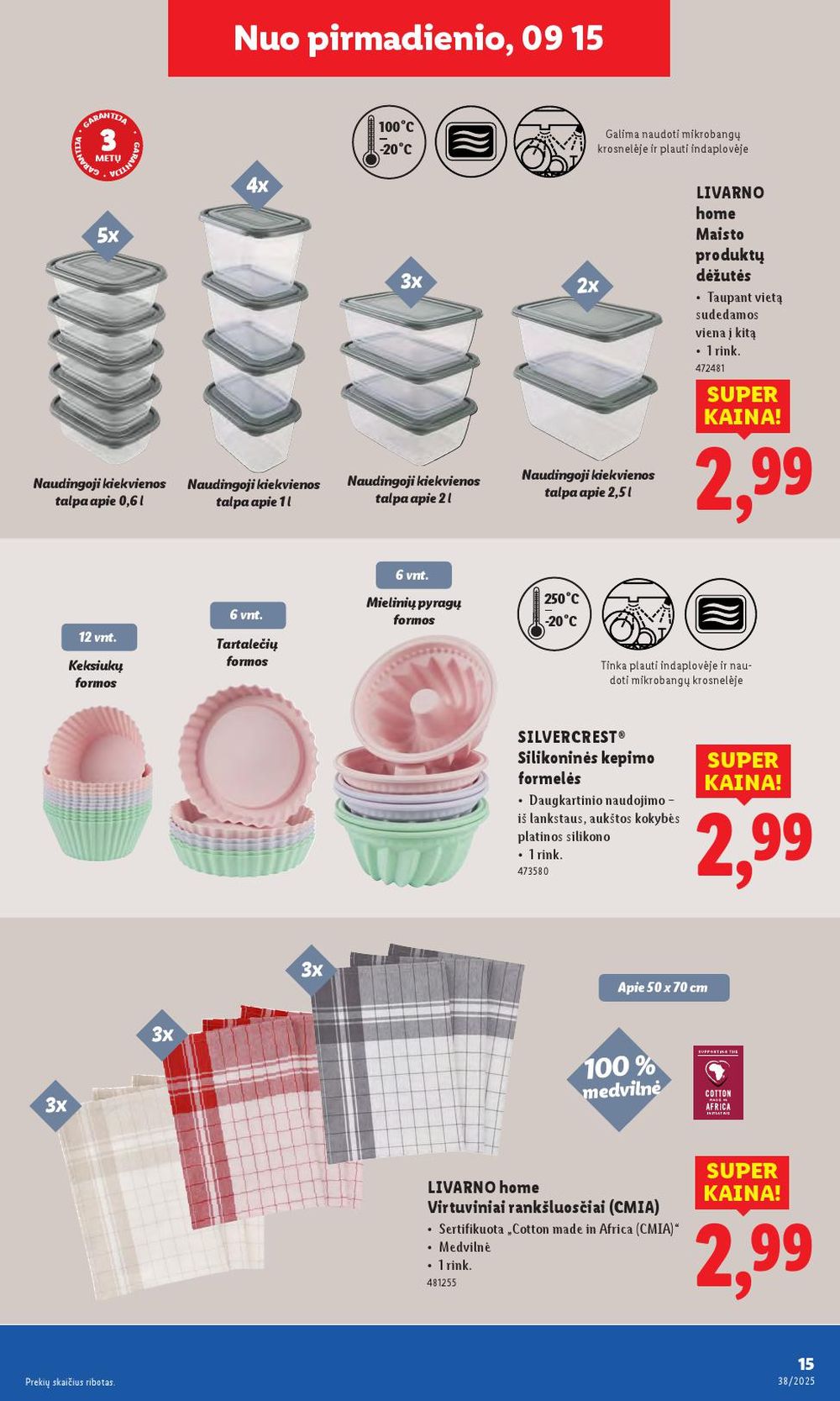 lidl - LIDL - Ne maisto prekių pasiūlymai (2025 09 15 - 2025 09 21) - page: 15