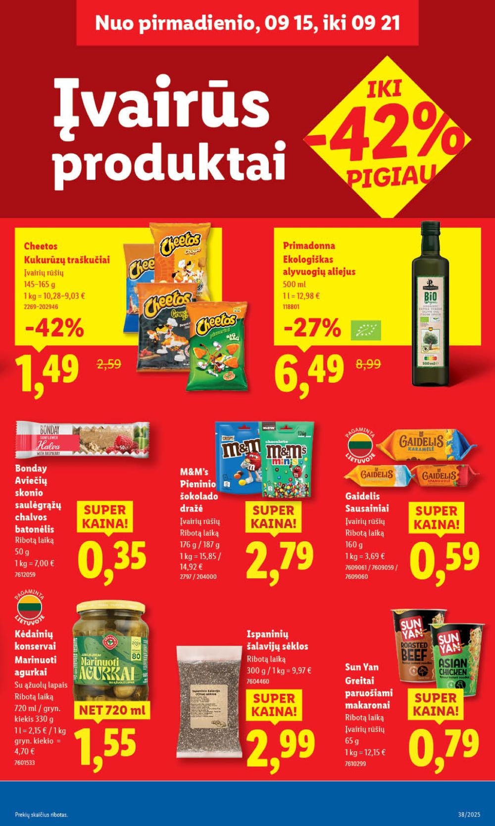 lidl - LIDL - Maisto prekių pasiūlymai (2025 09 18 - 2025 09 21) - page: 39