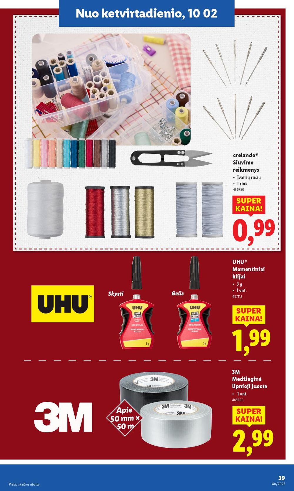 lidl - LIDL - Ne maisto prekių pasiūlymai (2025 09 29 - 2025 10 05) - page: 39 lidl - LIDL - Ne maisto prekių pasiūlymai (2025 09 29 - 2025 10 05) - page: 39