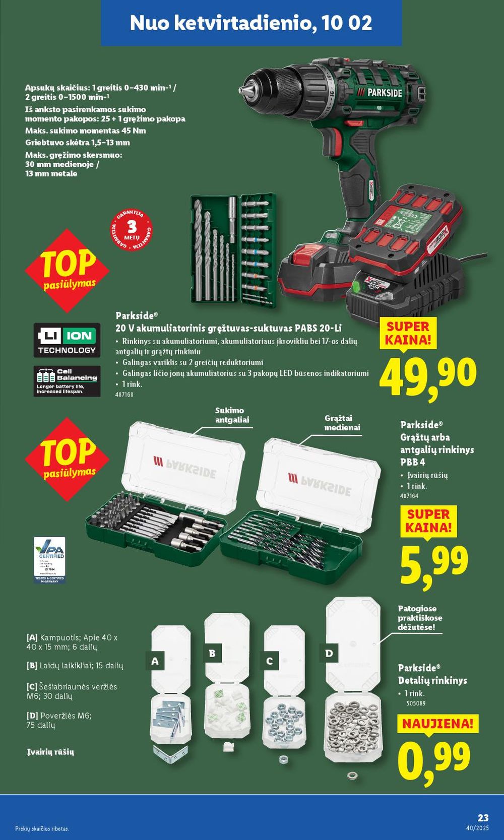 lidl - LIDL - Ne maisto prekių pasiūlymai (2025 09 29 - 2025 10 05) - page: 23 lidl - LIDL - Ne maisto prekių pasiūlymai (2025 09 29 - 2025 10 05) - page: 23