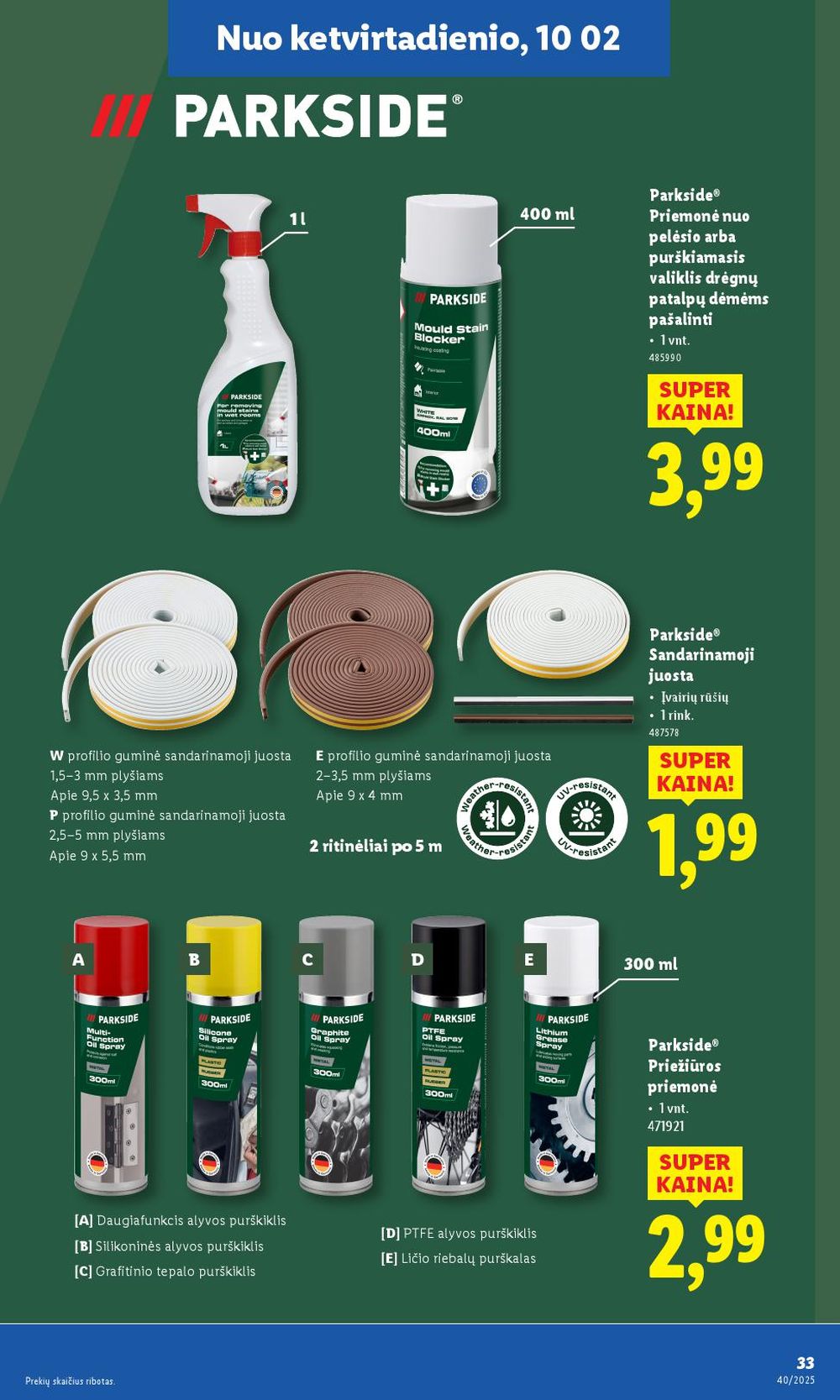 lidl - LIDL - Ne maisto prekių pasiūlymai (2025 09 29 - 2025 10 05) - page: 33 lidl - LIDL - Ne maisto prekių pasiūlymai (2025 09 29 - 2025 10 05) - page: 33