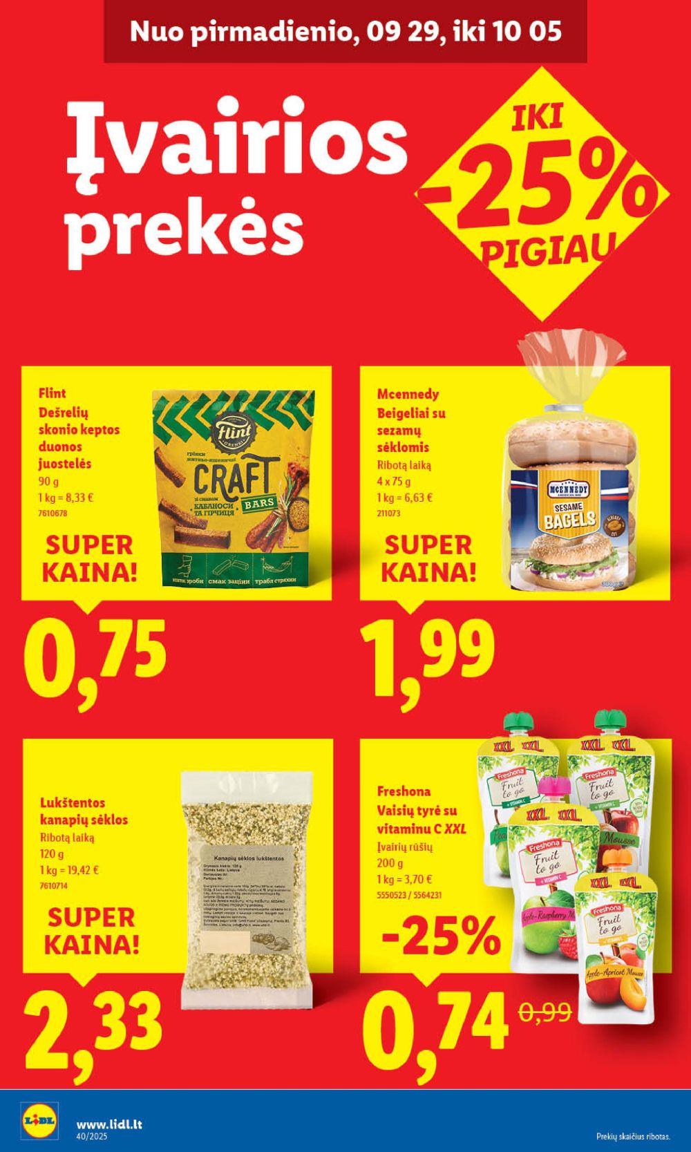 lidl - LIDL - Maisto prekių pasiūlymai (2025 09 29 - 2025 10 05) - page: 32
