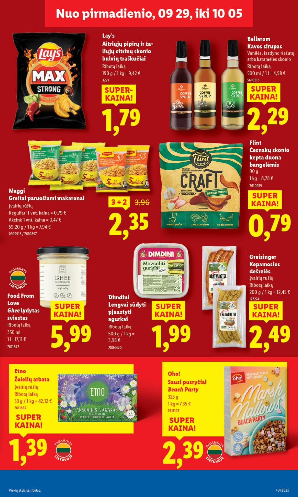 lidl - LIDL - Maisto prekių pasiūlymai (2025 10 02 - 2025 10 05) - page: 41