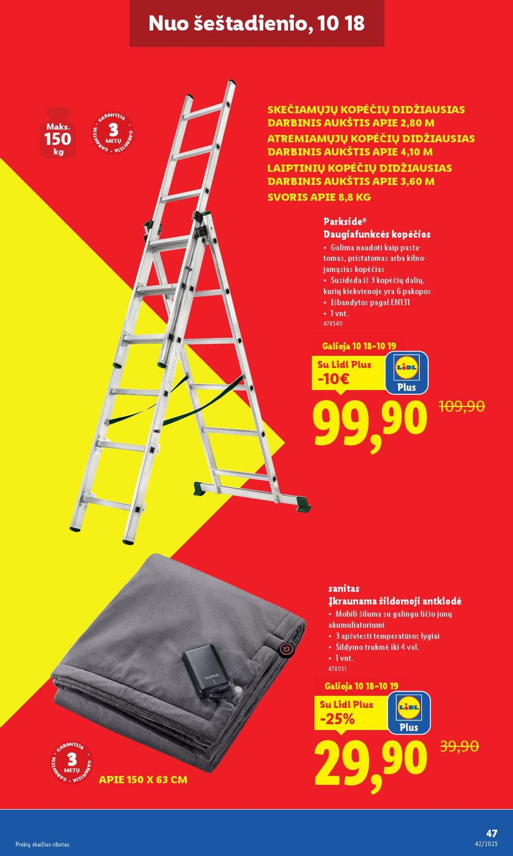 lidl - LIDL - Ne maisto prekių pasiūlymai (2025 10 13 - 2025 10 19) - page: 47