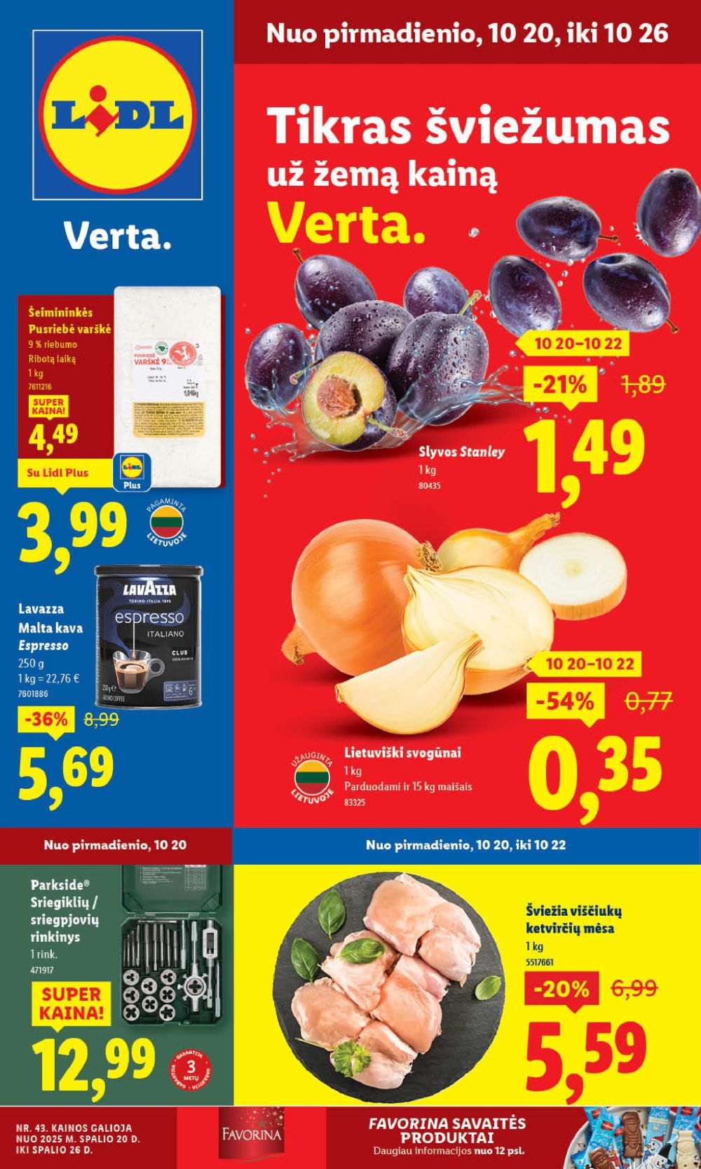 lidl - LIDL - Maisto prekių pasiūlymai (2025 10 20 - 2025 10 26)