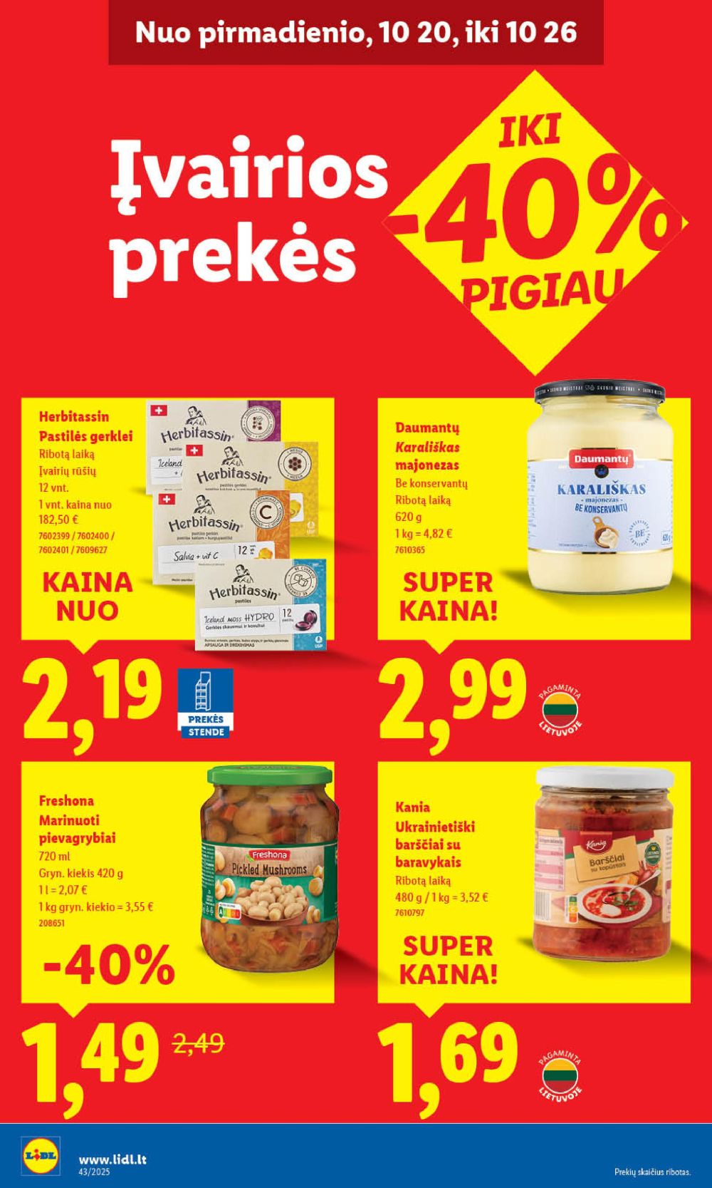lidl - LIDL - Maisto prekių pasiūlymai (2025 10 20 - 2025 10 26) - page: 40 lidl - LIDL - Maisto prekių pasiūlymai (2025 10 20 - 2025 10 26) - page: 40