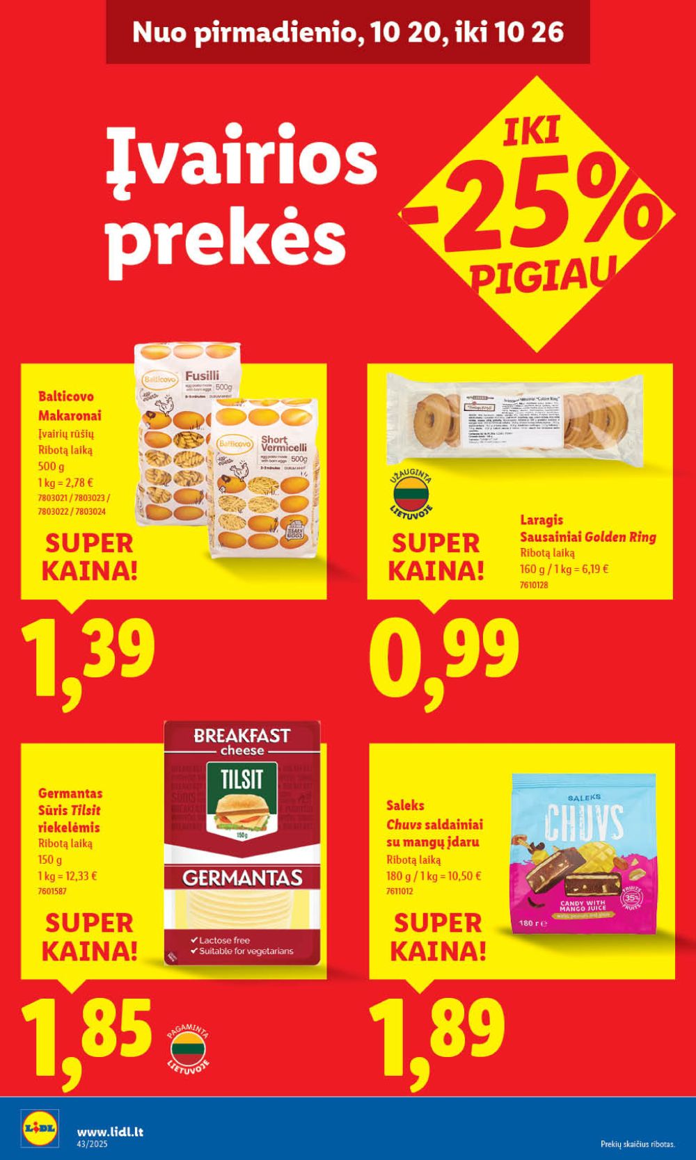 lidl - LIDL - Maisto prekių pasiūlymai (2025 10 23 - 2025 10 26) - page: 50 lidl - LIDL - Maisto prekių pasiūlymai (2025 10 23 - 2025 10 26) - page: 50