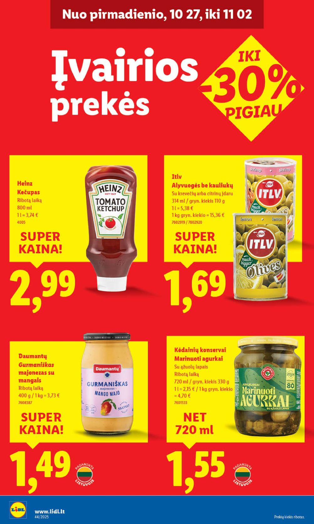 lidl - LIDL - Maisto prekių pasiūlymai (2025 10 30 - 2025 11 02) - page: 44 lidl - LIDL - Maisto prekių pasiūlymai (2025 10 30 - 2025 11 02) - page: 44