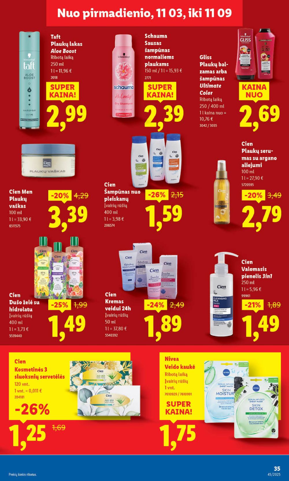 lidl - LIDL - Maisto prekių pasiūlymai (2025 11 03 - 2025 11 09) - page: 45