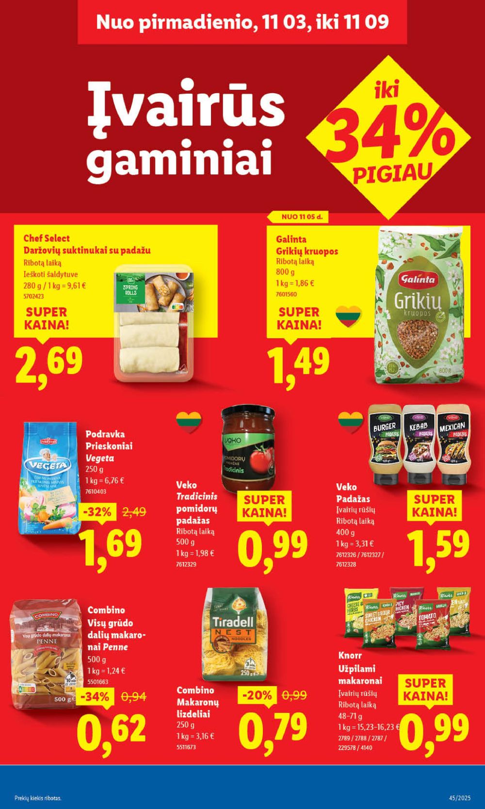 lidl - LIDL - Maisto prekių pasiūlymai (2025 11 06 - 2025 11 09) - page: 45