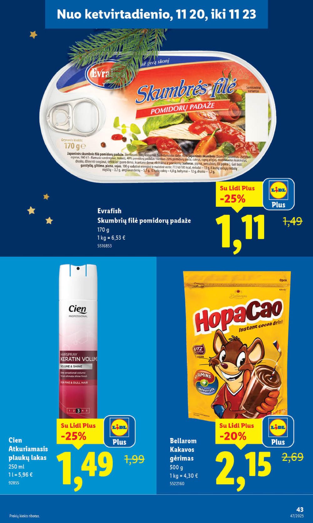 lidl - LIDL - Maisto prekių pasiūlymai (2025 11 17 - 2025 11 23) - page: 45