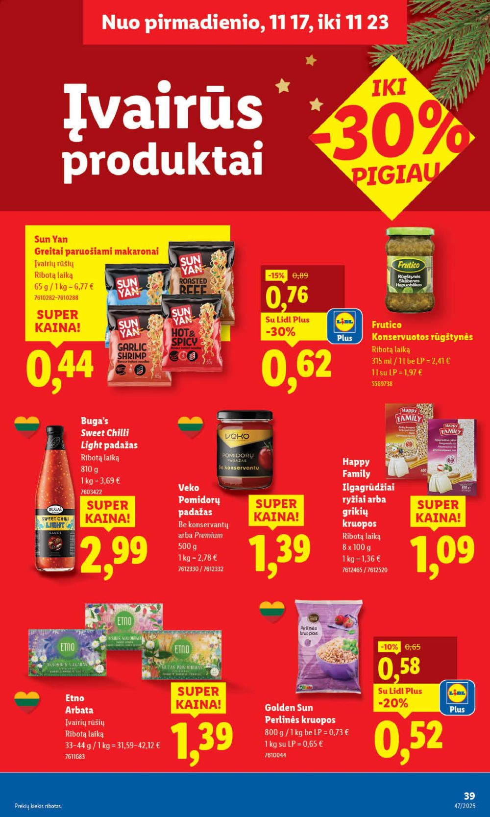lidl - LIDL - Maisto prekių pasiūlymai (2025 11 17 - 2025 11 23) - page: 39