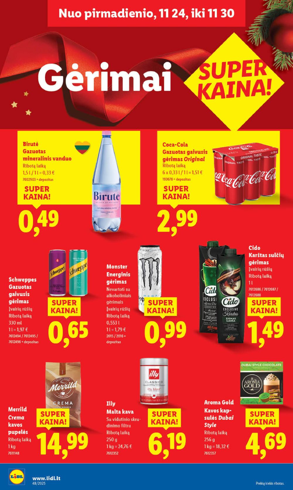 lidl - LIDL - Maisto prekių pasiūlymai (2025 11 24 - 2025 11 30) - page: 30