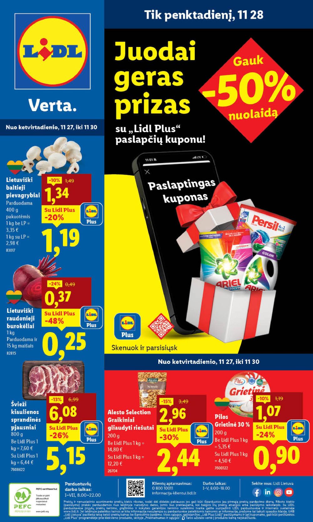 lidl - LIDL - Maisto prekių pasiūlymai (2025 11 27 - 2025 11 30)