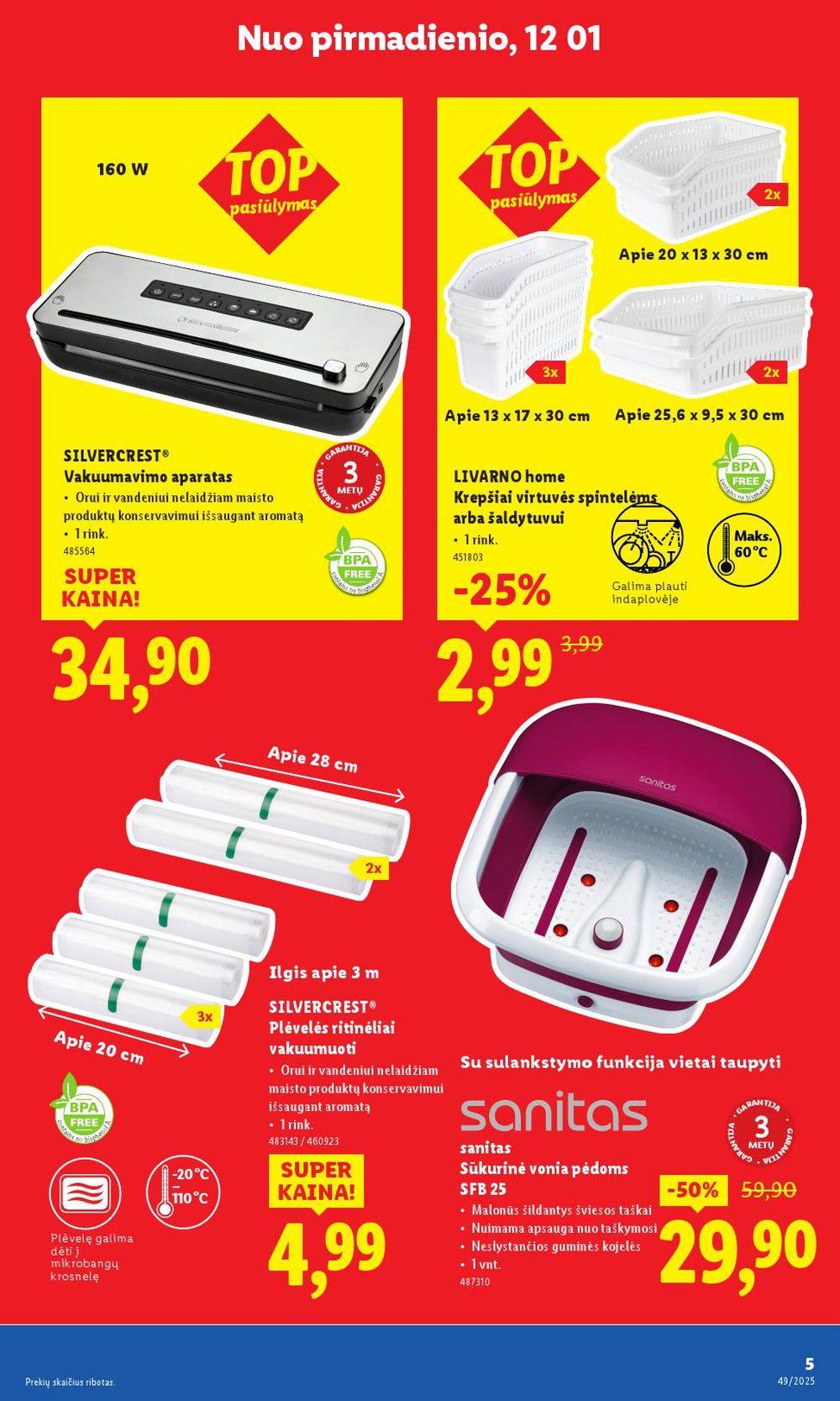 lidl - LIDL - Ne maisto prekių pasiūlymai (2025 12 01 - 2025 12 07) - page: 5