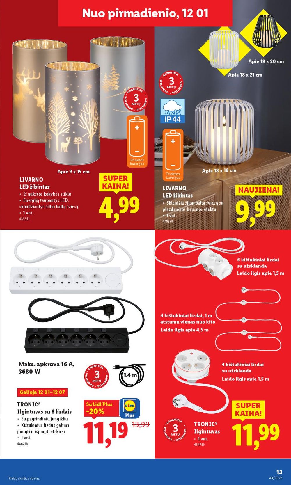 lidl - LIDL - Ne maisto prekių pasiūlymai (2025 12 01 - 2025 12 07) - page: 13