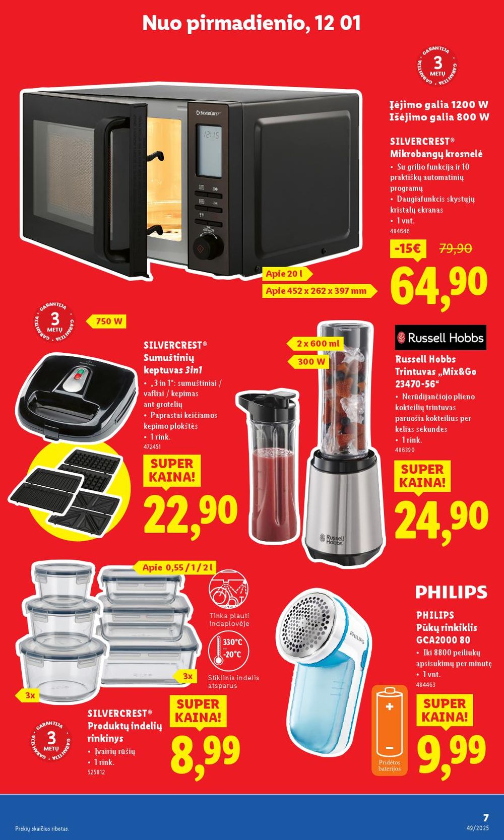 lidl - LIDL - Ne maisto prekių pasiūlymai (2025 12 01 - 2025 12 07) - page: 7