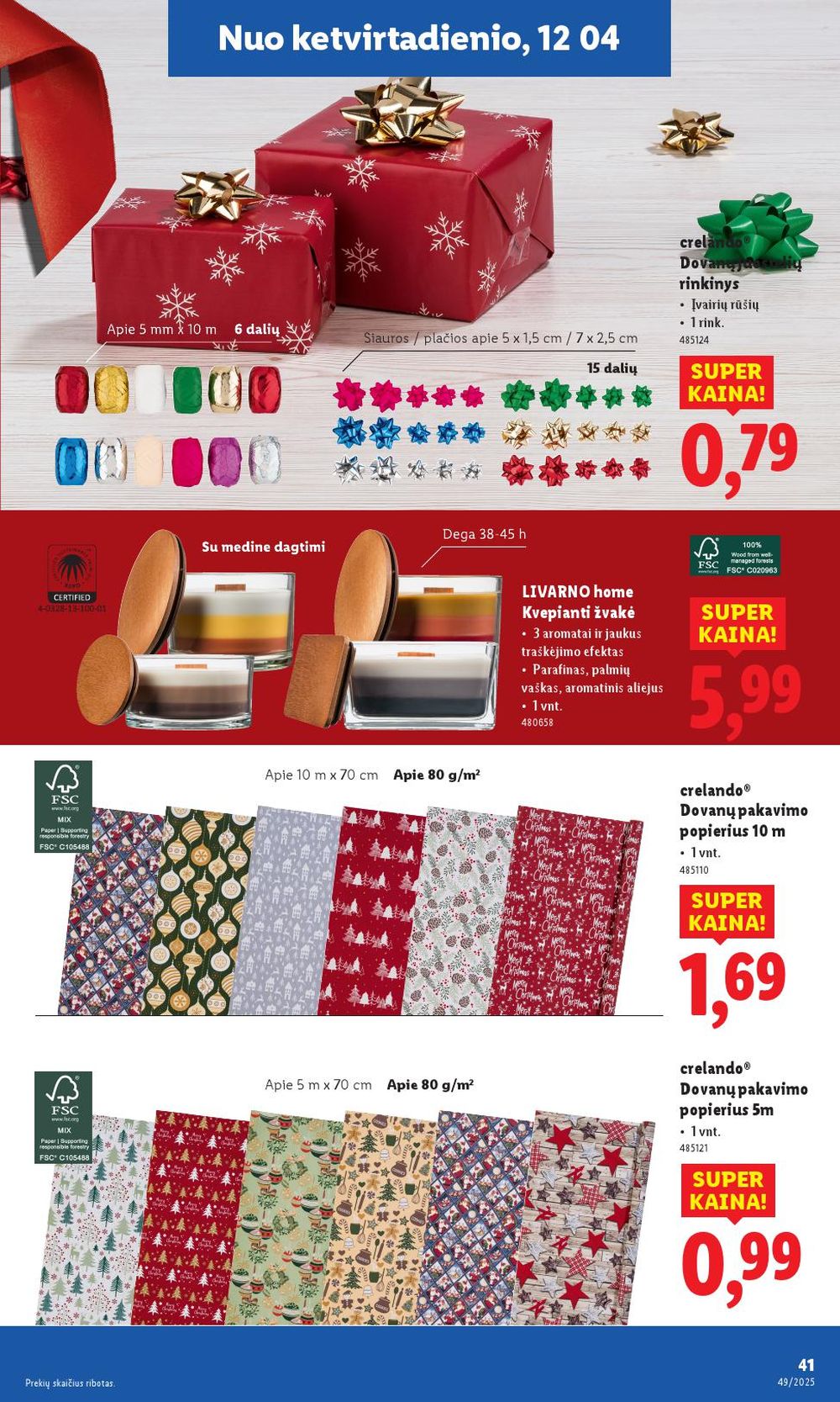 lidl - LIDL - Ne maisto prekių pasiūlymai (2025 12 01 - 2025 12 07) - page: 41