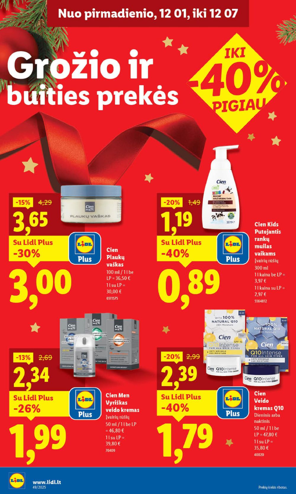 lidl - LIDL - Maisto prekių pasiūlymai (2025 12 04 - 2025 12 07) - page: 50