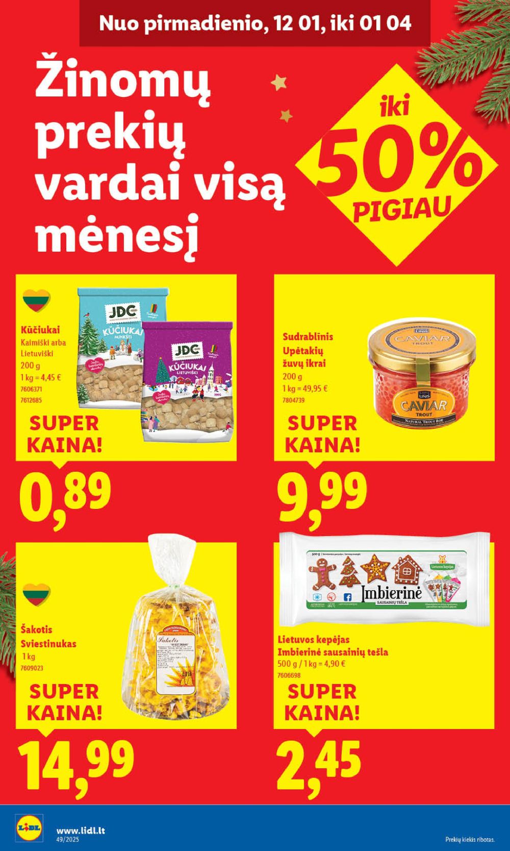 lidl - LIDL - Maisto prekių pasiūlymai (2025 12 04 - 2025 12 07) - page: 30