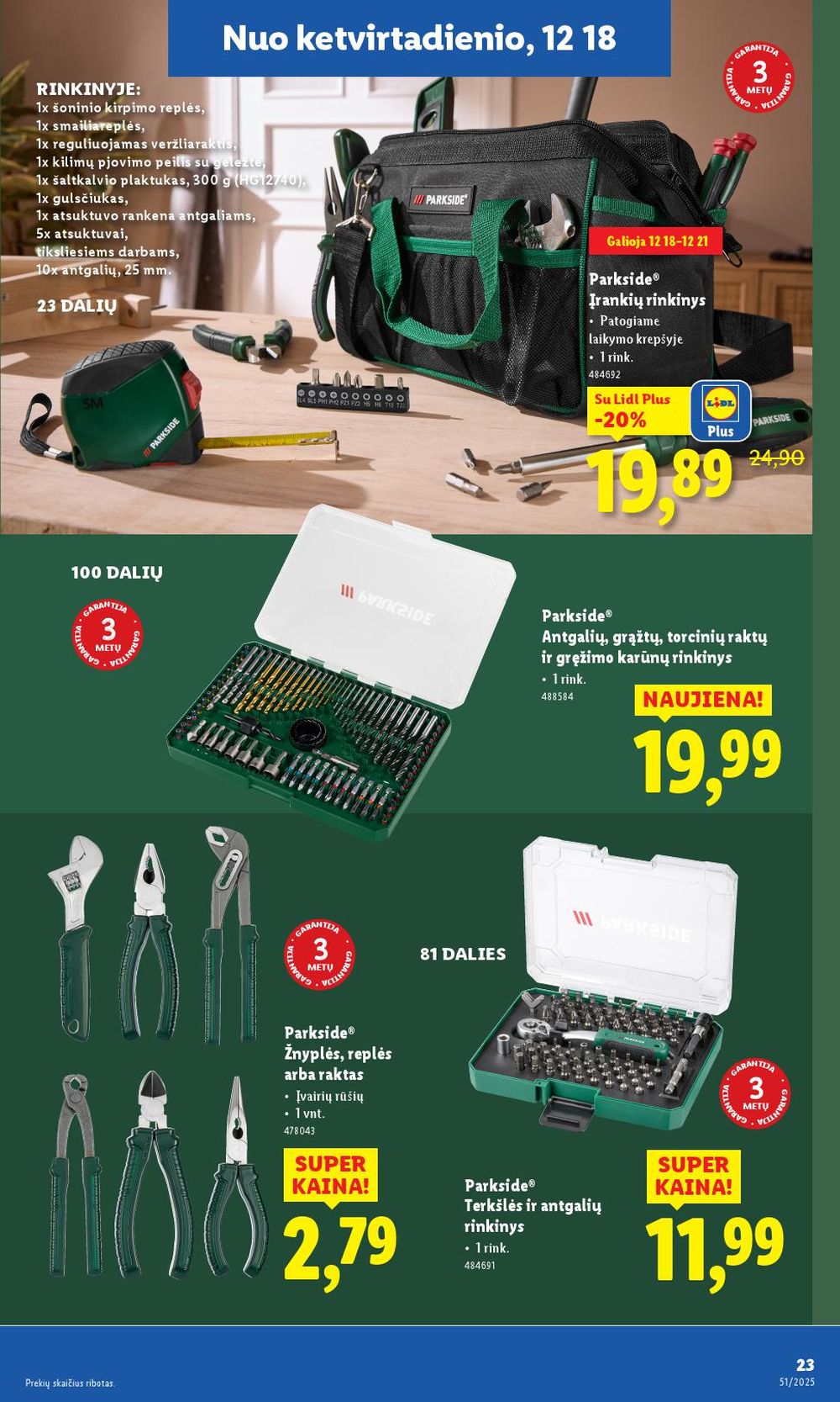 lidl - LIDL - Ne maisto prekių pasiūlymai (2025 12 15 - 2025 12 21) - page: 23