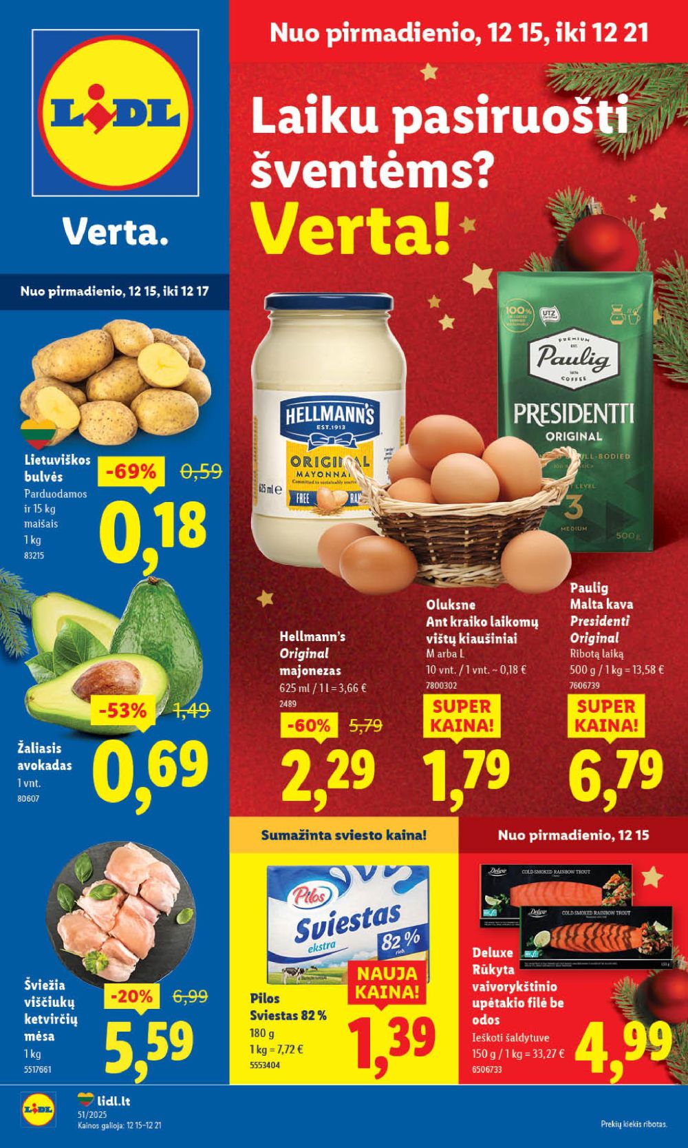 lidl - LIDL - Maisto prekių pasiūlymai (2025 12 15 - 2025 12 21)