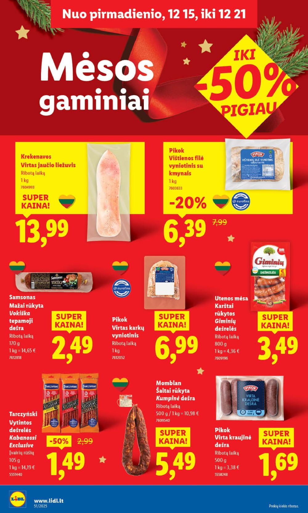 lidl - LIDL - Maisto prekių pasiūlymai (2025 12 18 - 2025 12 21) - page: 38