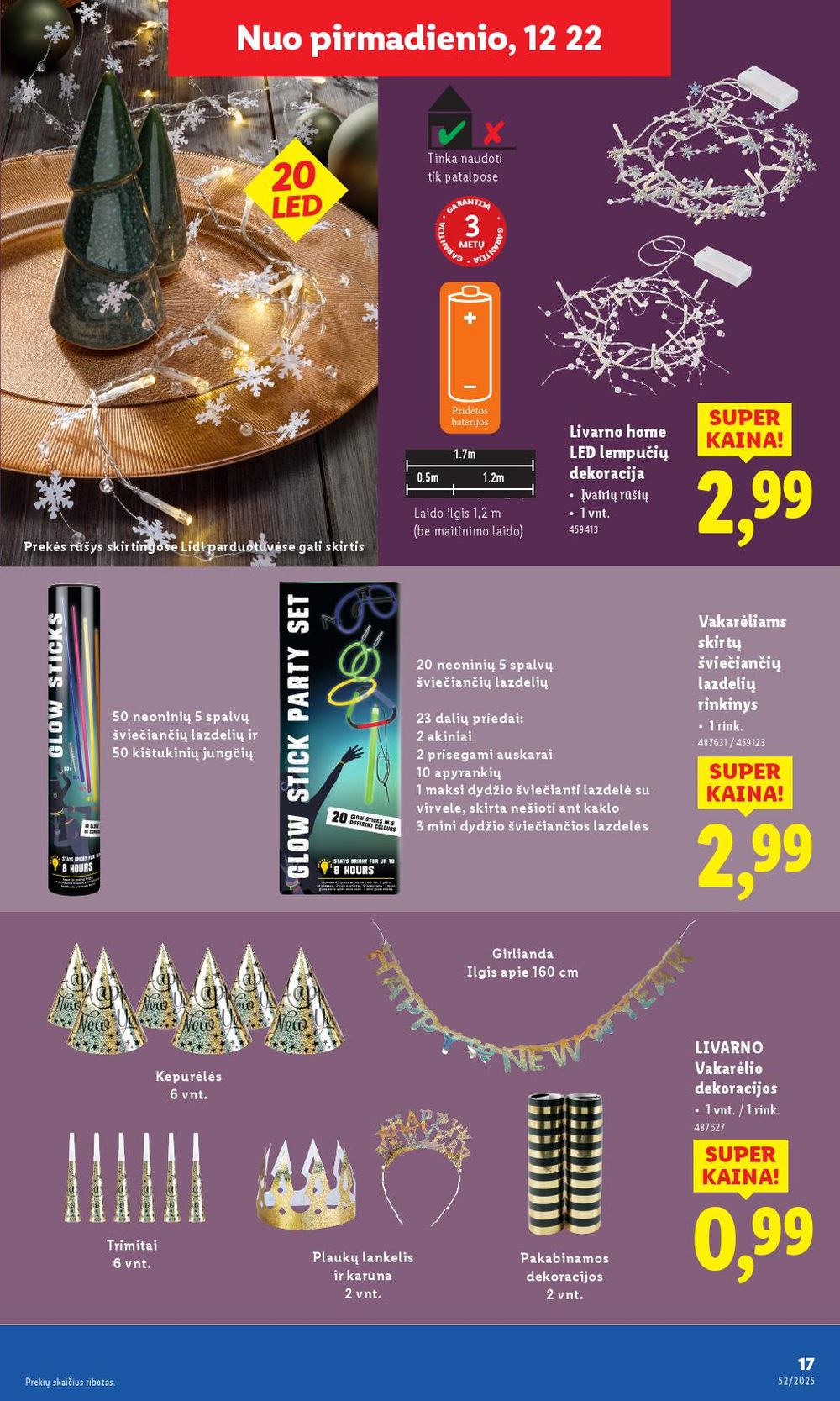 lidl - LIDL - Ne maisto prekių pasiūlymai (2025 12 22 - 2025 12 28) - page: 17